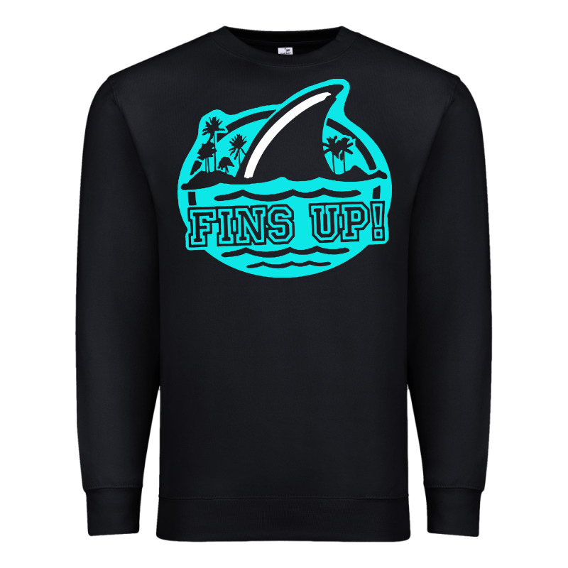 Fins Up Ocean Premium Sweatshirt by linhVisuals | Teevron