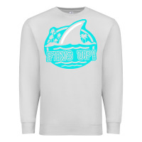 Dove Grey fins up ocean Premium Sweatshirt - linhVisuals