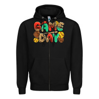 Black game day softball Zipper Hoodie - JahusDesignShop