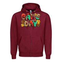 Burgundy game day softball Zipper Hoodie - JahusDesignShop