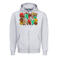 Heather Grey game day softball Zipper Hoodie - JahusDesignShop