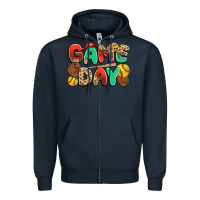 Navy game day softball Zipper Hoodie - JahusDesignShop