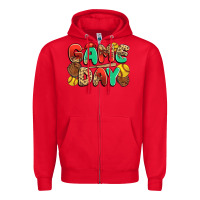 Red game day softball Zipper Hoodie - JahusDesignShop