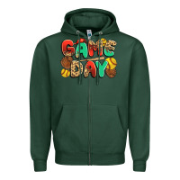 Sports Green game day softball Zipper Hoodie - JahusDesignShop