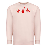 Pale Pink heartbeat electric guitar Premium Sweatshirt - linhVisuals