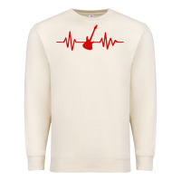 Sandshell heartbeat electric guitar Premium Sweatshirt - linhVisuals