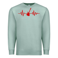 Seafoam heartbeat electric guitar Premium Sweatshirt - linhVisuals