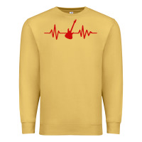 Antique Gold heartbeat electric guitar Premium Sweatshirt - linhVisuals