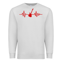 Dove Grey heartbeat electric guitar Premium Sweatshirt - linhVisuals