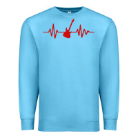 Ocean Blue heartbeat electric guitar Premium Sweatshirt - linhVisuals