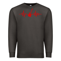 Smoke heartbeat electric guitar Premium Sweatshirt - linhVisuals