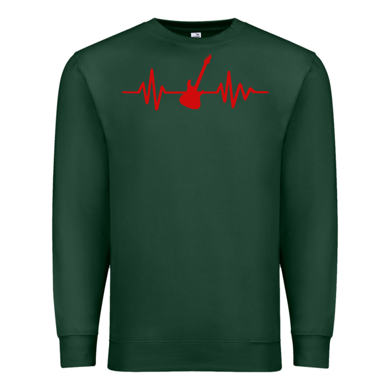 Heartbeat Electric Guitar Premium Sweatshirt by linhVisuals | Teevron