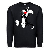 Black sylvester cat Premium Sweatshirt - linhVisuals
