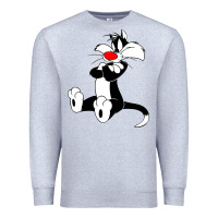 Heather Grey sylvester cat Premium Sweatshirt - linhVisuals