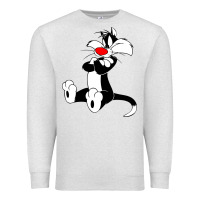 Oatmeal Heather sylvester cat Premium Sweatshirt - linhVisuals