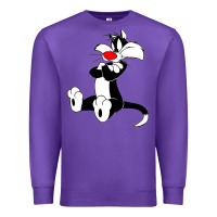 Purple sylvester cat Premium Sweatshirt - linhVisuals