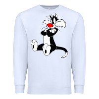 White sylvester cat Premium Sweatshirt - linhVisuals