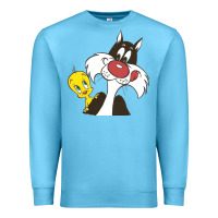 Ocean Blue tweety and sylvester Premium Sweatshirt - linhVisuals