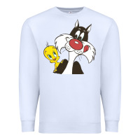 White tweety and sylvester Premium Sweatshirt - linhVisuals