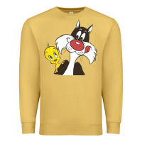 Antique Gold tweety and sylvester Premium Sweatshirt - linhVisuals