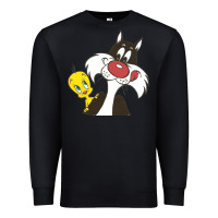 Black tweety and sylvester Premium Sweatshirt - linhVisuals