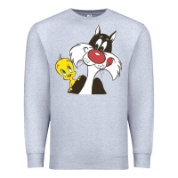 Heather Grey tweety and sylvester Premium Sweatshirt - linhVisuals