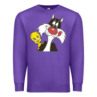 Purple tweety and sylvester Premium Sweatshirt - linhVisuals