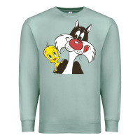Seafoam tweety and sylvester Premium Sweatshirt - linhVisuals