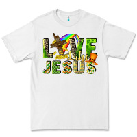 White Love like Jesus Premium Tee - CowGirlArtShop