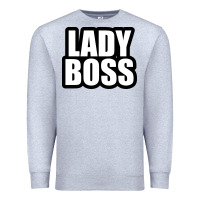 Heather Grey Lady boss... Premium Sweatshirt - linhVisuals
