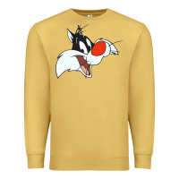 Antique Gold sylvester  face Premium Sweatshirt - linhVisuals