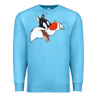 Ocean Blue sylvester  face Premium Sweatshirt - linhVisuals