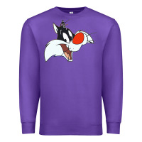 Purple sylvester  face Premium Sweatshirt - linhVisuals