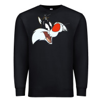 Black sylvester  face Premium Sweatshirt - linhVisuals