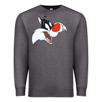 Charcoal Heather sylvester  face Premium Sweatshirt - linhVisuals