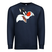 Navy sylvester  face Premium Sweatshirt - linhVisuals