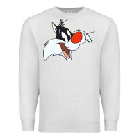 Oatmeal Heather sylvester  face Premium Sweatshirt - linhVisuals