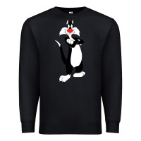 Black sylvester cat Premium Sweatshirt - linhVisuals