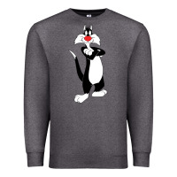 Charcoal Heather sylvester cat Premium Sweatshirt - linhVisuals