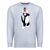 Heather Grey sylvester cat Premium Sweatshirt - linhVisuals
