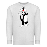 Oatmeal Heather sylvester cat Premium Sweatshirt - linhVisuals