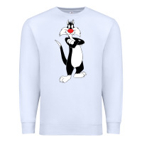 White sylvester cat Premium Sweatshirt - linhVisuals