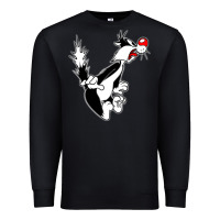 Black sylvester cat Premium Sweatshirt - linhVisuals