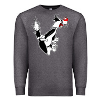 Charcoal Heather sylvester cat Premium Sweatshirt - linhVisuals