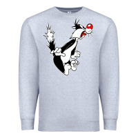 Heather Grey sylvester cat Premium Sweatshirt - linhVisuals