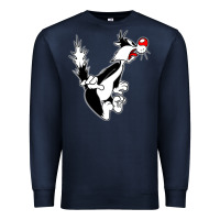 Navy sylvester cat Premium Sweatshirt - linhVisuals