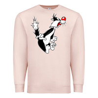 Pale Pink sylvester cat Premium Sweatshirt - linhVisuals