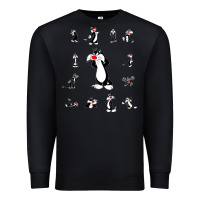 Black sylvester cat Premium Sweatshirt - linhVisuals