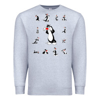 Heather Grey sylvester cat Premium Sweatshirt - linhVisuals
