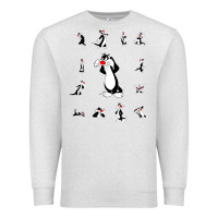 Oatmeal Heather sylvester cat Premium Sweatshirt - linhVisuals